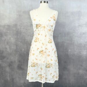 Womens Floral Slip Dress Small‎ Babydoll Cottagecore Coquette Y2K Romantic